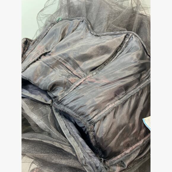 Vintage Gunne Sax Dress Jessica Mcclintock Womens 9 Black Tulle Sequins Gothic - Picture 10 of 12